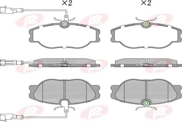 AP-SA 5AP286 - Тормозные колодки, дисковые, комплект abcparts.ee