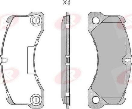 AP-SA 5AP2350 - Тормозные колодки, дисковые, комплект abcparts.ee