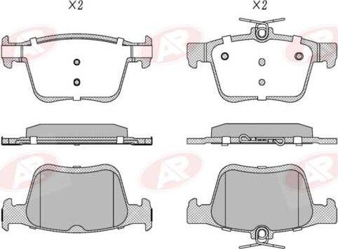 AP-SA 5AP2352 - Тормозные колодки, дисковые, комплект abcparts.ee