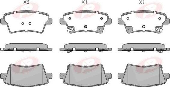 AP-SA 5AP2386 - Тормозные колодки, дисковые, комплект abcparts.ee