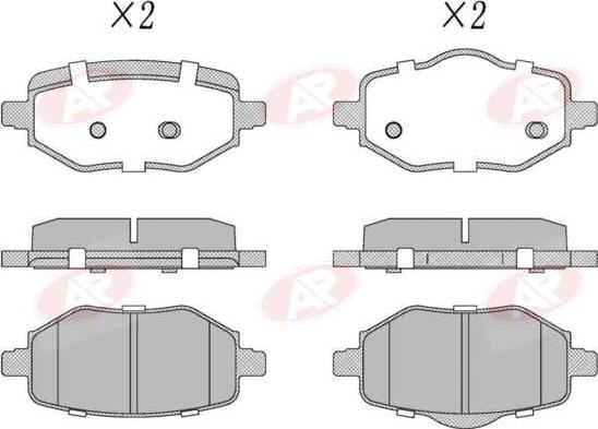 AP-SA 5AP5520 - Тормозные колодки, дисковые, комплект abcparts.ee