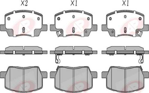 AP-SA 5AP2248 - Тормозные колодки, дисковые, комплект abcparts.ee