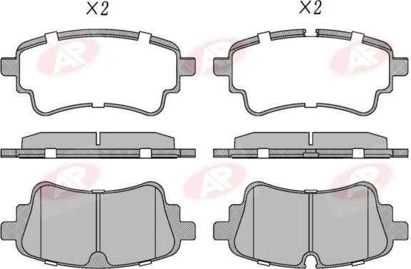 AP-SA 5AP2247 - Тормозные колодки, дисковые, комплект abcparts.ee
