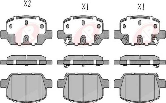 AP-SA 5AP5490 - Тормозные колодки, дисковые, комплект abcparts.ee