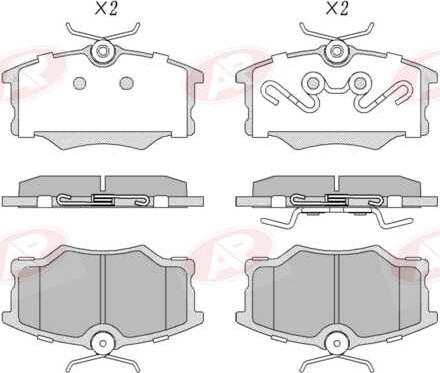 AP-SA 5AP762 - Тормозные колодки, дисковые, комплект abcparts.ee