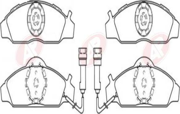 AP-SA 5AP721 - Тормозные колодки, дисковые, комплект abcparts.ee