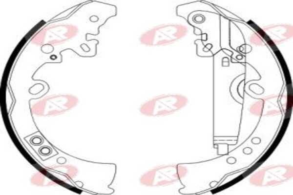 AP-SA A9200 - Комплект тормозных колодок, барабанные abcparts.ee