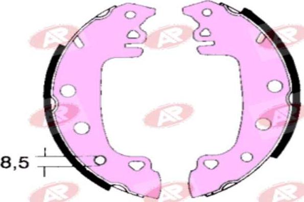 AP-SA A0770 - Комплект тормозных колодок, барабанные abcparts.ee