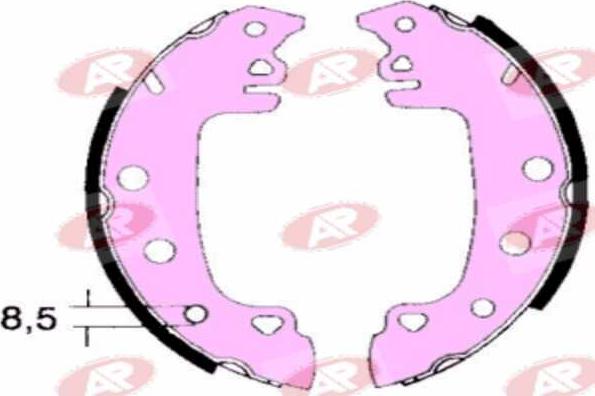 AP-SA A0771 - Комплект тормозных колодок, барабанные abcparts.ee