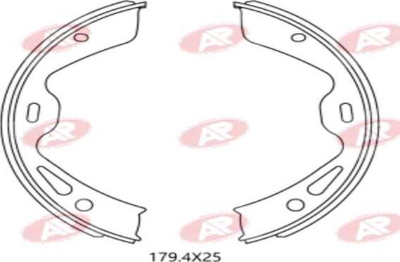 AP-SA A1042 - Комплект тормозных колодок, барабанные abcparts.ee