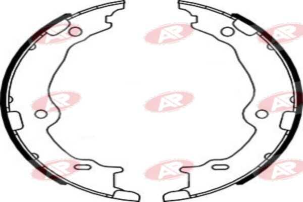 AP-SA A1067 - Комплект тормозных колодок, барабанные abcparts.ee