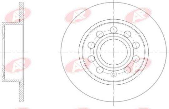 AP-SA A1003P - Тормозной диск abcparts.ee