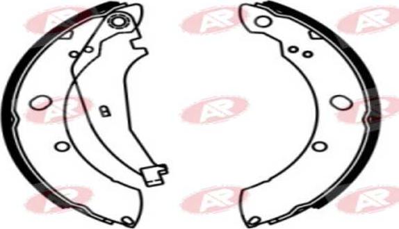AP-SA A1016 - Комплект тормозных колодок, барабанные abcparts.ee