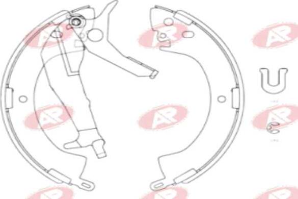 AP-SA A1081 - Комплект тормозных колодок, барабанные abcparts.ee