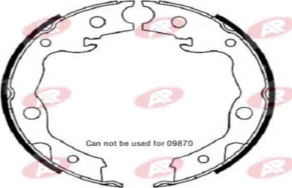 AP-SA A1034 - Комплект тормозных колодок, барабанные abcparts.ee