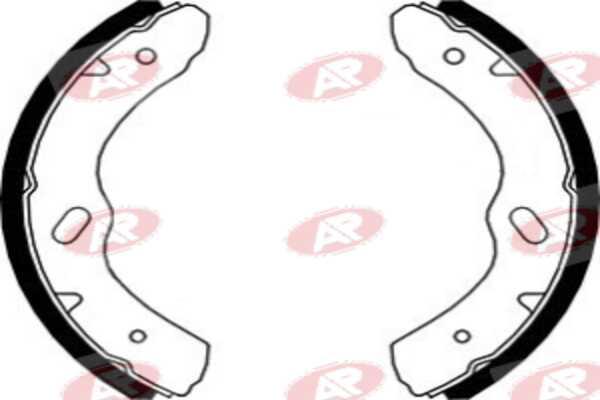 AP-SA A1165 - Комплект тормозных колодок, барабанные abcparts.ee