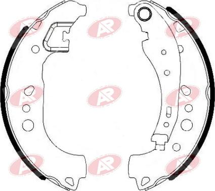 AP-SA A1181 - Комплект тормозных колодок, барабанные abcparts.ee
