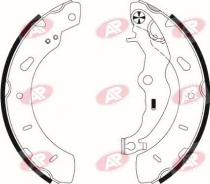 AP-SA A1132 - Комплект тормозных колодок, барабанные abcparts.ee