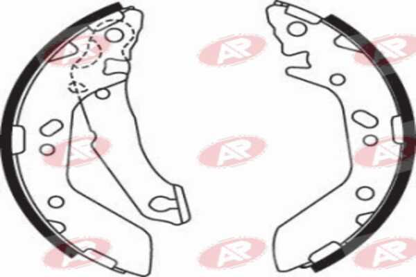 AP-SA A8480 - Комплект тормозных колодок, барабанные abcparts.ee
