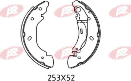 AP-SA A8580 - Комплект тормозных колодок, барабанные abcparts.ee