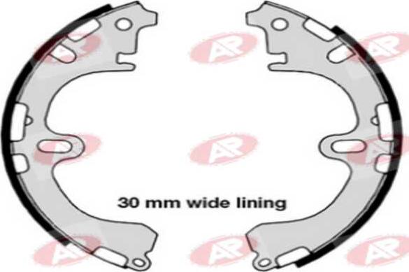 AP-SA A8800 - Комплект тормозных колодок, барабанные abcparts.ee