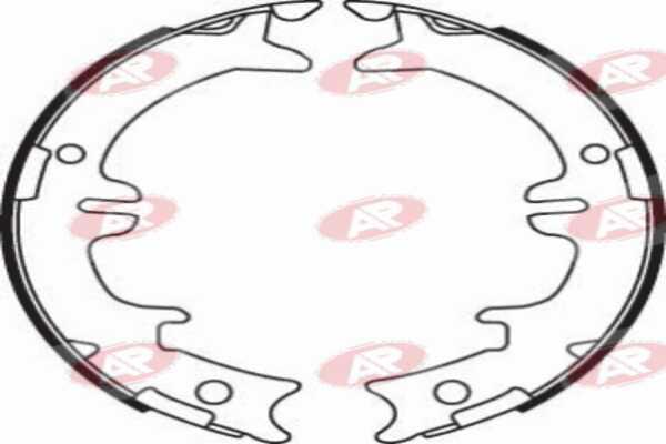 AP-SA A8340 - Комплект тормозных колодок, барабанные abcparts.ee