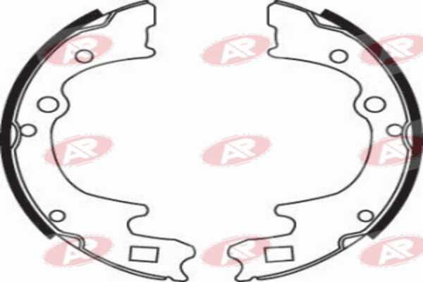 AP-SA A8270 - Комплект тормозных колодок, барабанные abcparts.ee