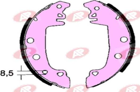 AP-SA A2850 - Комплект тормозных колодок, барабанные abcparts.ee