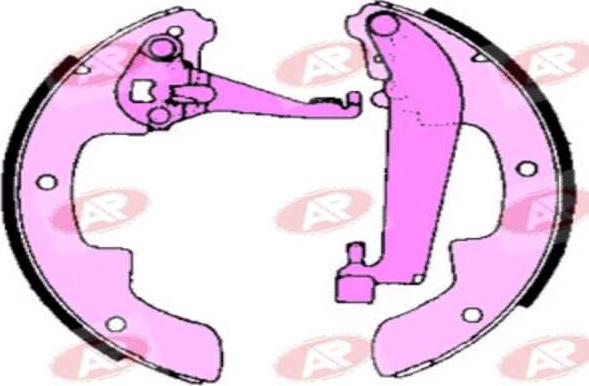 AP-SA A2880 - Комплект тормозных колодок, барабанные abcparts.ee