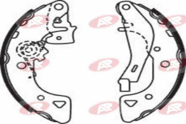 AP-SA A7540 - Комплект тормозных колодок, барабанные abcparts.ee