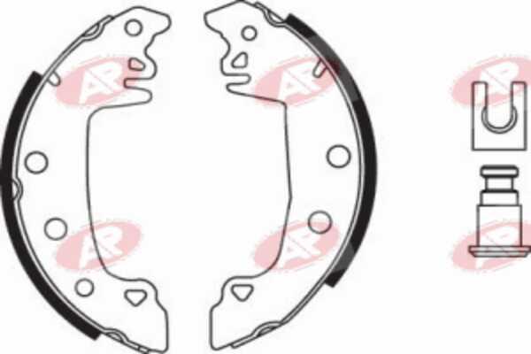 AP-SA A7520 - Комплект тормозных колодок, барабанные abcparts.ee