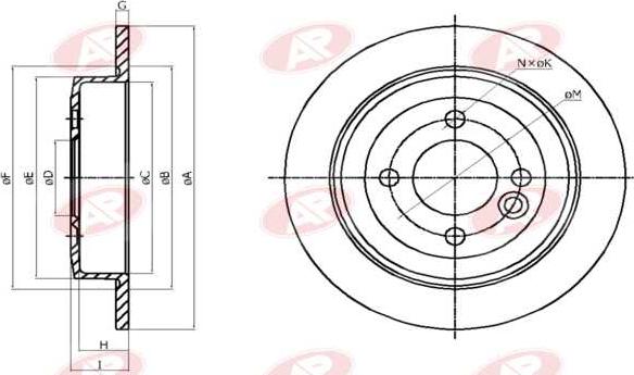 AP-SA B2009P - Тормозной диск abcparts.ee
