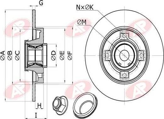 AP-SA C1013PCA - Тормозной диск abcparts.ee