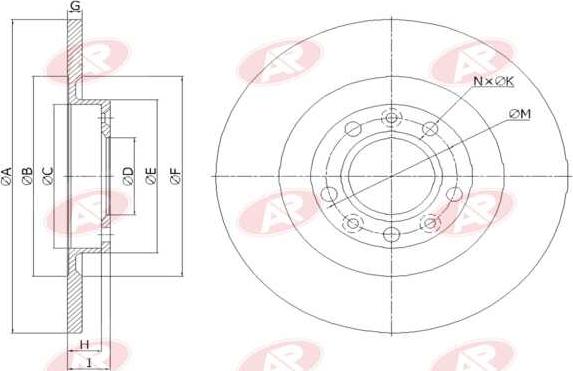 AP-SA C1023P - Тормозной диск abcparts.ee