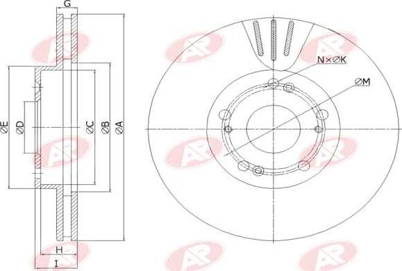 AP-SA H1046V - Тормозной диск abcparts.ee