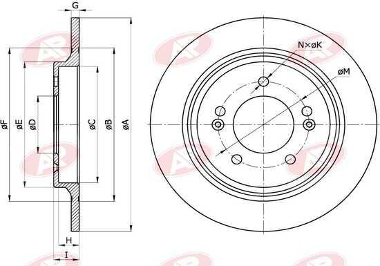 AP-SA H2050P - Тормозной диск abcparts.ee