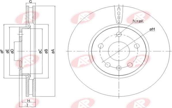 AP-SA O1030V - Тормозной диск abcparts.ee