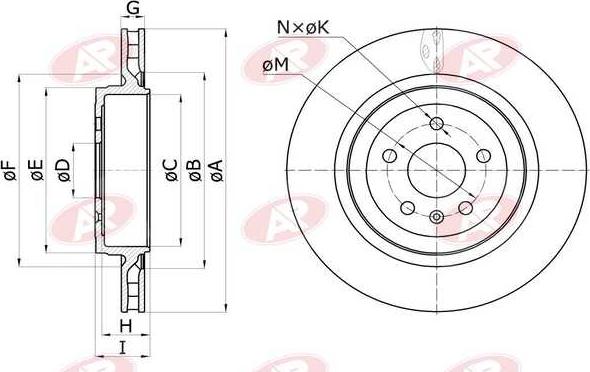 AP-SA T5001V - Тормозной диск abcparts.ee