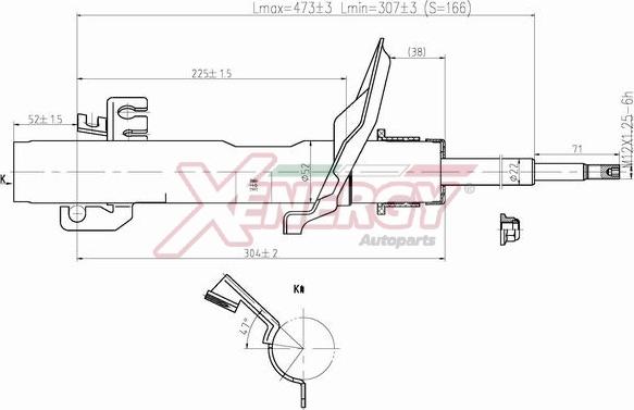 AP XENERGY X962334 - Амортизатор abcparts.ee