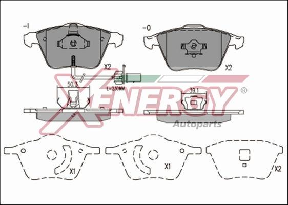 AP XENERGY X40859 - Тормозные колодки, дисковые, комплект abcparts.ee