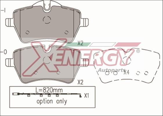AP XENERGY X41189 - Тормозные колодки, дисковые, комплект abcparts.ee