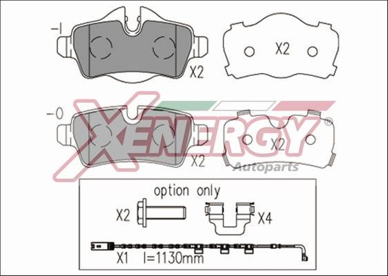 AP XENERGY X41178 - Тормозные колодки, дисковые, комплект abcparts.ee