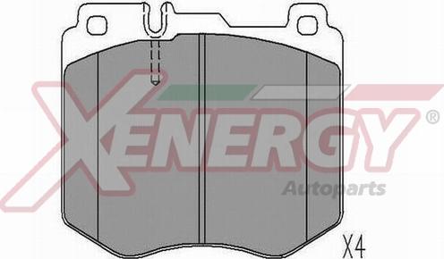 AP XENERGY X41341 - Тормозные колодки, дисковые, комплект abcparts.ee
