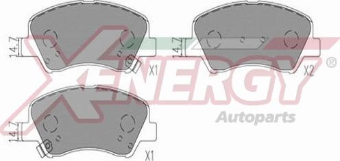 AP XENERGY X41357 - Тормозные колодки, дисковые, комплект abcparts.ee