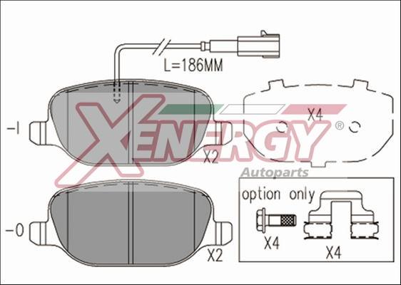 AP XENERGY X41203 - Тормозные колодки, дисковые, комплект abcparts.ee