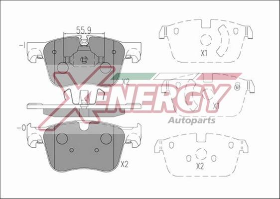 AP XENERGY X41282 - Тормозные колодки, дисковые, комплект abcparts.ee