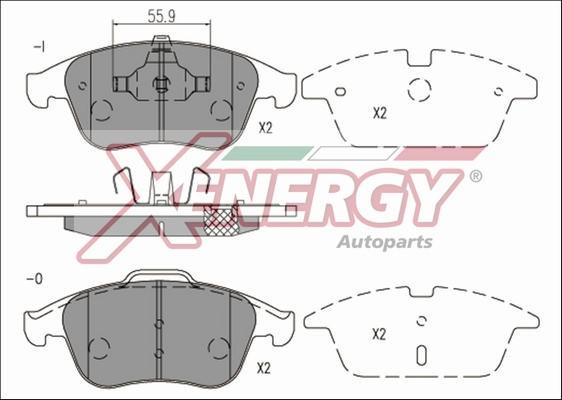 AP XENERGY X41223 - Тормозные колодки, дисковые, комплект abcparts.ee