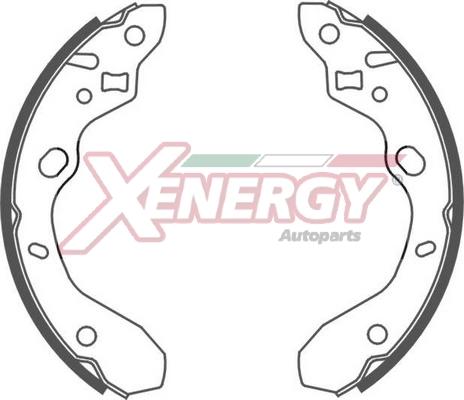 AP XENERGY X50430 - Комплект тормозных колодок, барабанные abcparts.ee