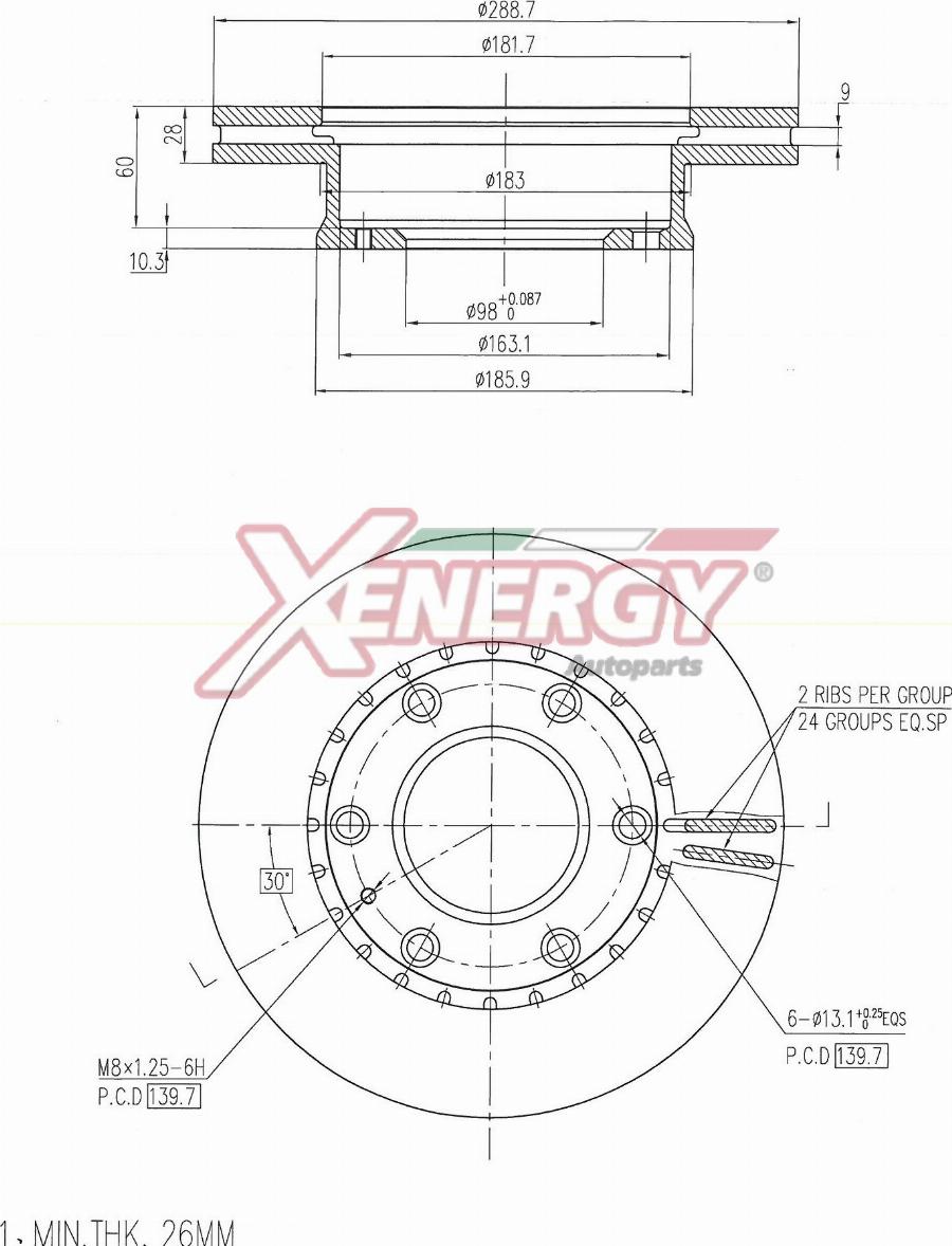 AP XENERGY X602948 - Тормозной диск abcparts.ee