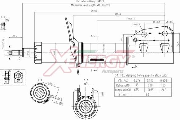 AP XENERGY X845335 - Амортизатор abcparts.ee